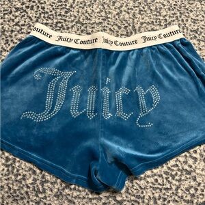 Juicy Couture Blue Velour Shorts